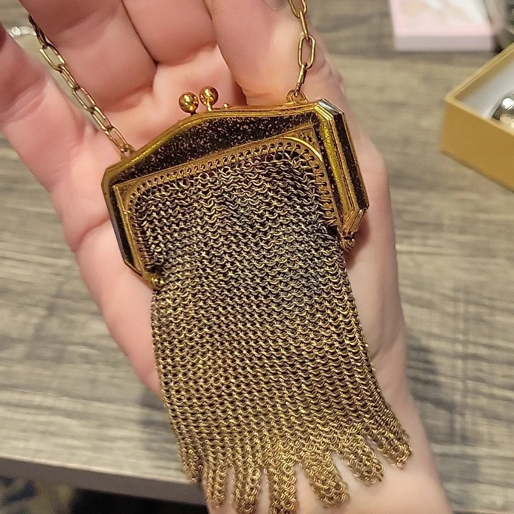 Whiting & Davis Mesh Chain Maille Antique Coin Purse/ GUC